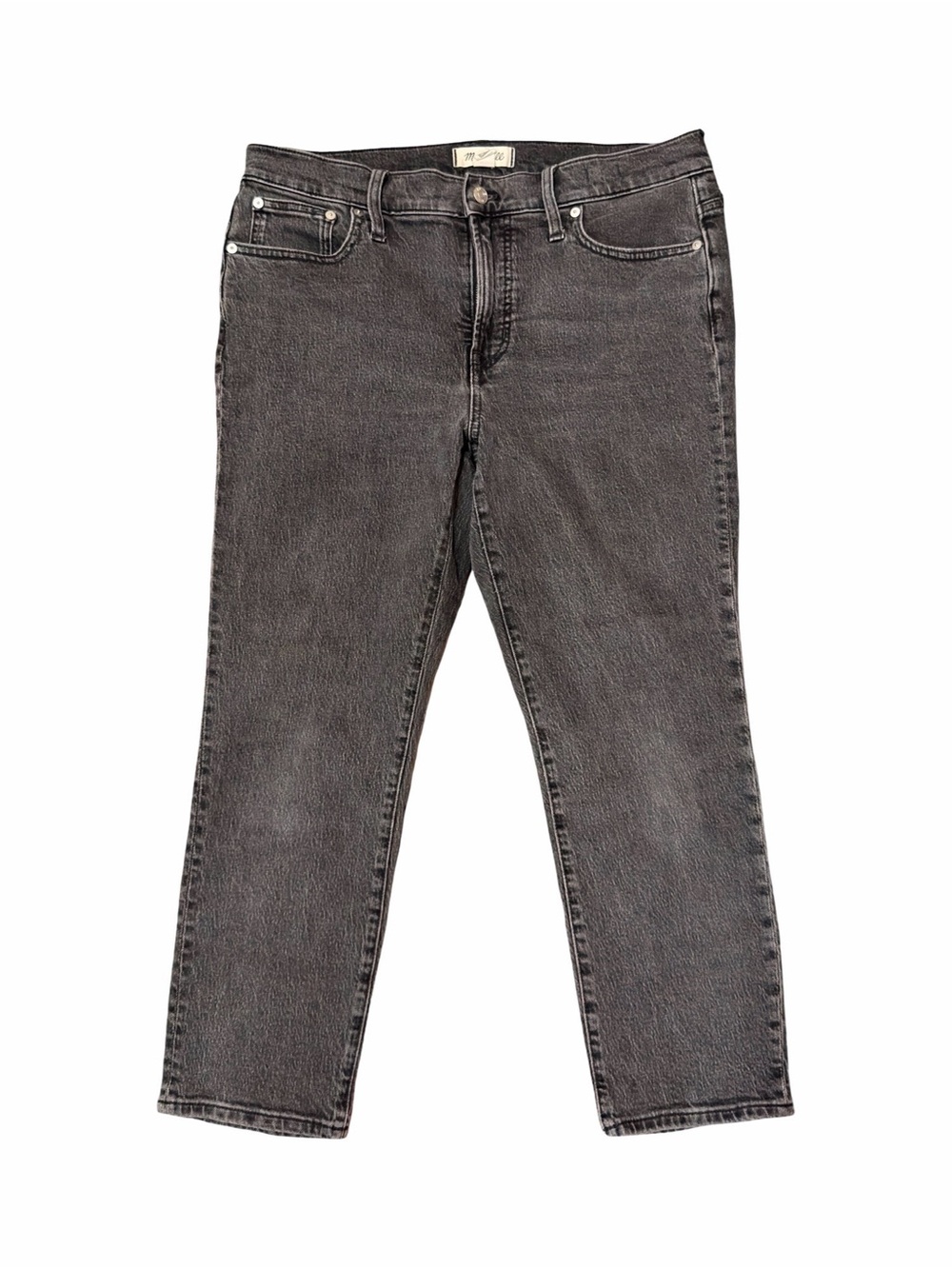 Madewell The Mid-Rise Perfect Vintage Charcoal Straight-Leg Jeans